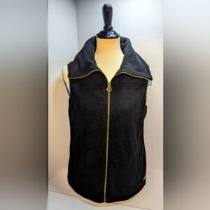 Calvin Klein Performance | Women's Medium (8/10) Sleeveless Black Fleece Vest